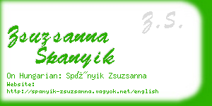 zsuzsanna spanyik business card